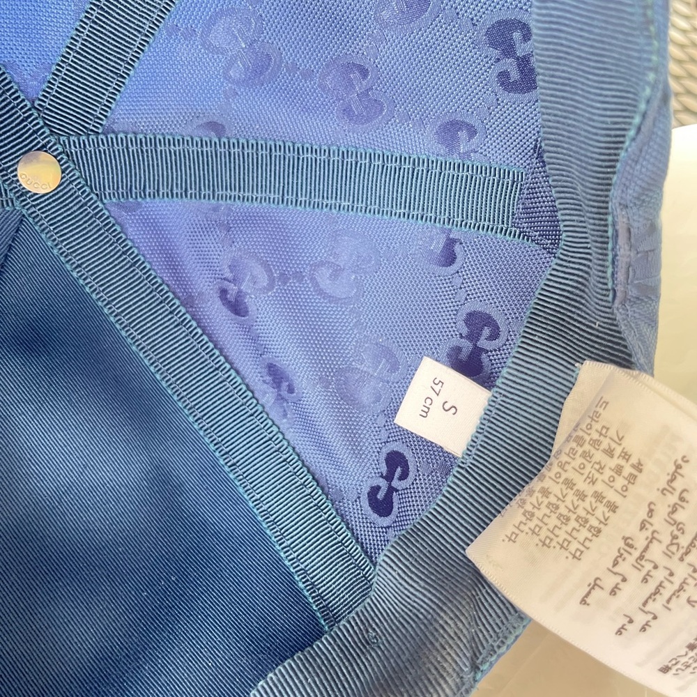 New in box with tags Gucci Blue GG Monogram Baseball Cap for spring & summer.🇮🇹 - Picture 3 of 10